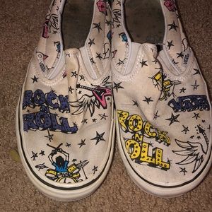 Rock n roll slip-on Vans size 9